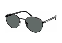 Prada PR B51S 1AB5Z1 53 Unisex Oval Siyah Metal Güneş Gözlüğü