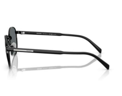 Prada PR B51S 1AB5Z1 53 Unisex Oval Siyah Metal Güneş Gözlüğü